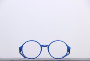 lunettes de vue bleues impression 3 D