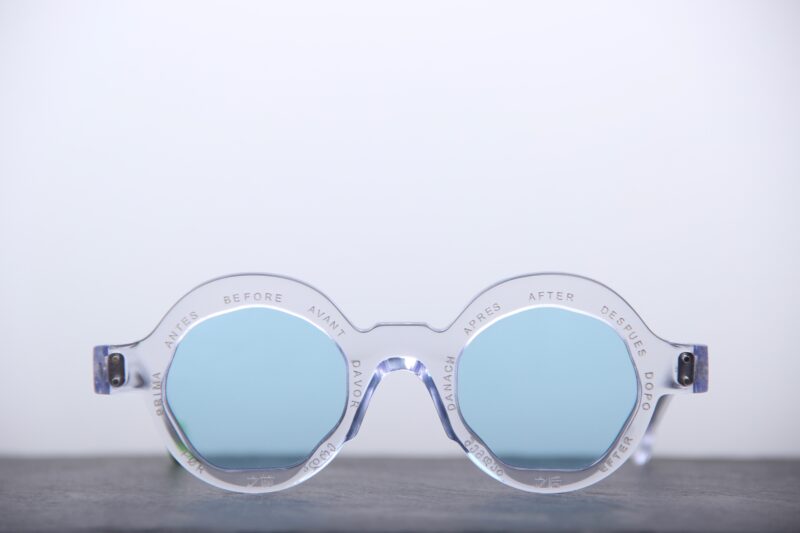 Lunette de soleil miroir bleu Obladi, lunette soleil ronde livré 48h!