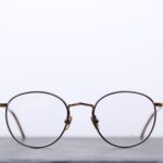 LUNOR | Lunettes de vue en titane or rose avec insert en acétate – Image 3