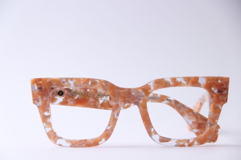 Lunettes de vue de couleur corail et Rectangulaires