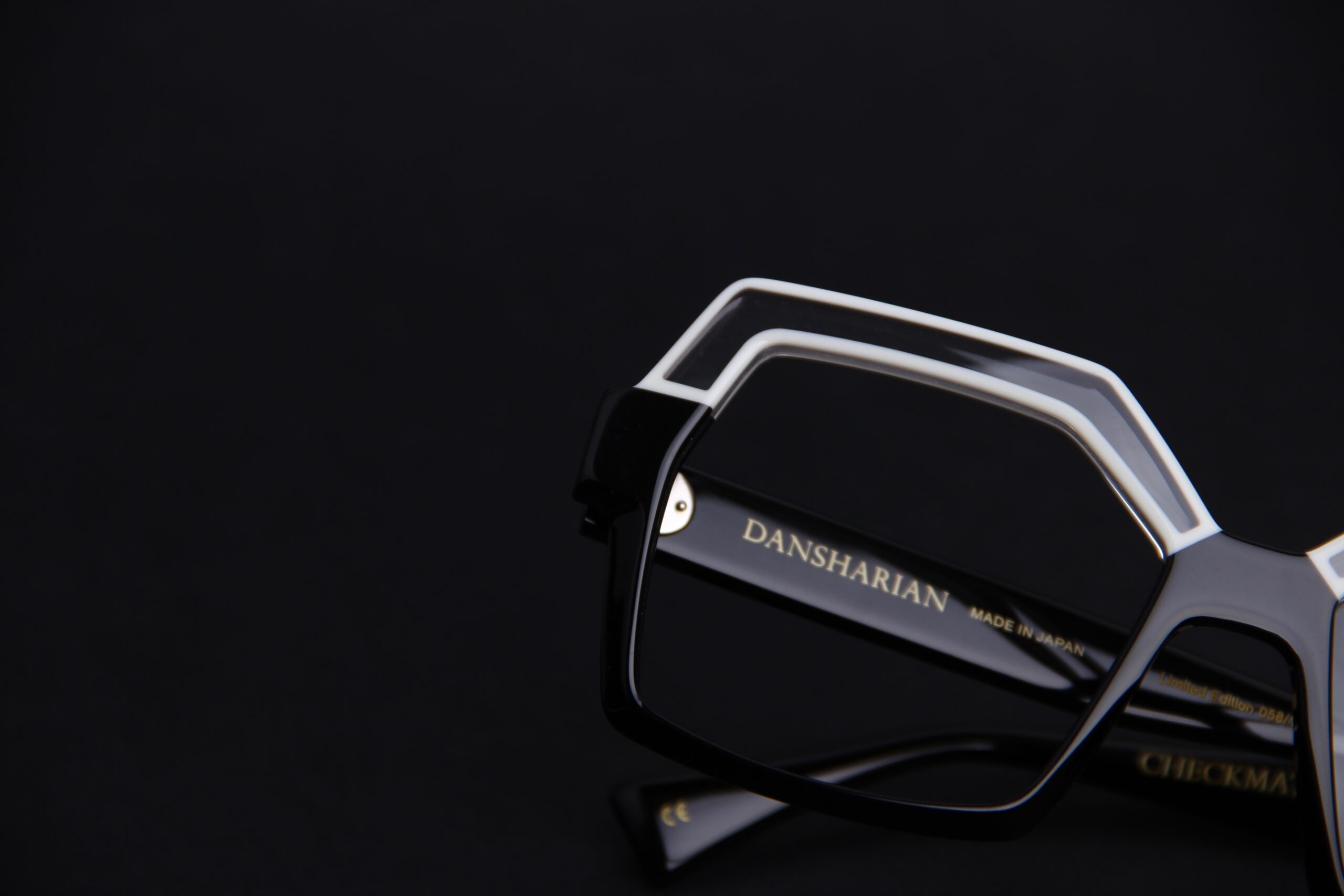 Lunettes de vue Dansharian noire et blanche