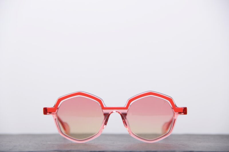 Lunettes de soleil roses octogonales Matttew