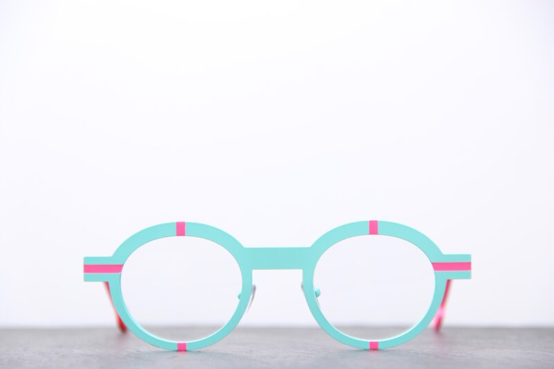 Lunette de vue métal Bleue et rose, be zinzin forme carré/ronde