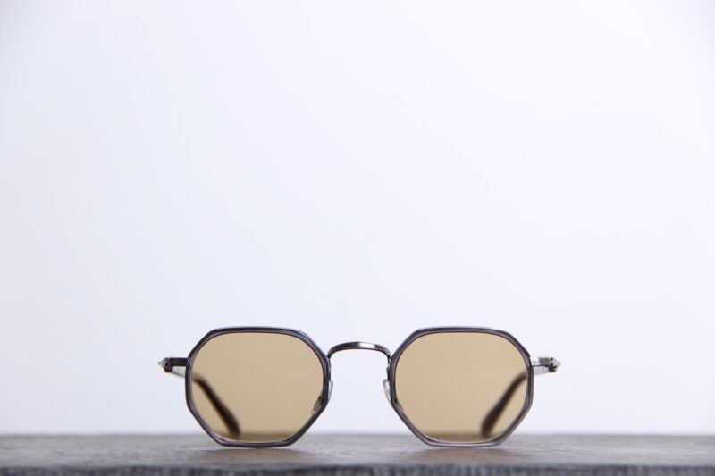 Lunettes de soleil Masunaga Titane Argent, Verres Jaunes